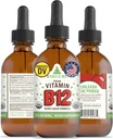 RawGuru Vitamiin B12 Vequid Supplement - Orgaaniline Vegan Vequid B12 koos jälgede mineraalidega - Nano-töödeldud antioksüdandi ja immuunsüsteemi tugilisandi tinktuur - 60 portsjonit Vegan tilka 60 ml kohta, pakend 1
