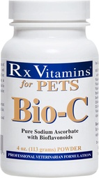 Rx Vitamiinid Bio-C - C-vitamiin koertele ja kassidele - sidruni bioflavonoididega allergia leevendamiseks - Immuunsüsteemi tugilisand - soodustab tervislikku karva ja nahka - ühine lisa - 4 oz
