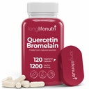 LongLifeNutri Quercetin 1000mg koos Bromelain 200mg - 120 taimekapslid, orgaaniline dihüdraat Kompleks liigeste liikuvuse ja hingamisteede tasakaalu, 2-kuuline pakkumine, GMP sertifitseeritud, valmistatud USA-s