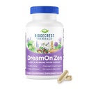 Ridgecrest Taimed DreamOn Zen, Sleep Support Supplement, Melatoniinivaba, Magneesium, 5-HTP, Lavendel, Kummel, Valerian, Lemon Balm täiskasvanutele ja lastele 12+ (60 Caps, 30 Serv)