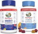 MaryRuth Organics Elderberry Gummies immuunsüsteemi toetamiseks (suhkruvaba) & Vegan C-vitamiini Gummies Bundle | Toetab immuunsüsteemi funktsiooni | Formula toetada üldist tervist täiskasvanutele ja lastele