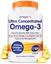 OmegaVia Ultra Kontsentreeritud Omega 3 Kalaõli Burpless, 60 Softgels, Triple Strength Omega 3 Fish Oil Supplements, 1135 mg Pure Omega3, No Fishy Burps, High EPA DHA DPA, IFOS 5-Star