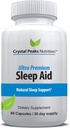 Natural Sleep Aid - Taimne une täiendus valmistatud Valerian Juur, melatoniin, kummel, magneesium - Soovitatav raske une - Täiskasvanute ekstra tugevusega magamispillid. 60 Vegan kapslit