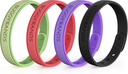 Mosquito Repellent käevõrud, 4 Pack Silicone Mosquito Repellent Bands DEET Free, Natural & Waterproof Bug Wristbands lastele ja täiskasvanutele, Outdoor Traveling Protection (Black & Red & Purple & Green)