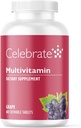 Tähistage vitamiinid Bariatric multivitamiini närimistable, rauavaba - post mao möödavoolu ja varrukate gastrektoomia täiendada meestele ja naistele - olulised mineraalid ja vitamiin A, B, D & E - viinamarjad (60 tabletti)