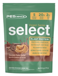 PEScience Select Veganvalgu pulber, taimse valgu pulber, hämmastav maitse, sile tekstuur, herne ja pruun riis segu, piimavaba, laktoosivaba, gluteenivaba - šokolaadi maapähklivõi, 5 serveerimist