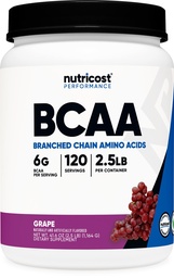 Nutricost BCAA pulber (Viin, 120 serveerimist) - Gluteenivaba, mitte-GMO, taimetoitlane, optimaalne 2: 1: 1 suhe