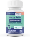 WELMATE - Guaifenesiin 1200mg (35 tabletti) - lima leevendamine - ootaja - köha ja külm - 12 Hr tugi - laiendatud vabastav kahekihiline tablett - üle leti ravim