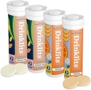 Joogiklaasid Ginger-Lime & Orange Electrolyte tabletid (4) Tube Bundle | Daily Hydration Combo Pack | Maitsev looduslikud maitsed - 0g Suhkur | 40 Servings - 10 tabletti toru kohta