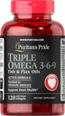 Puritan's Pride Triple Omega 3-6-9 Kala- ja Linaõli