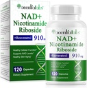 NAD täiendus, NAD nikotiinamiid ribosiidi resveratrool 910mg, kõrge puhtus NAD toidulisand tervisliku rakulise funktsiooni jaoks, toetab NAD taset Tervislik nahk Vananemine Toidulisa 120 kapslit