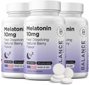 Tasakaalustab melatoniin 10mg Fast-Dissolve, 120 tabletti - looduslik uneabi rahututel öödel, ravimivaba toetus lõõgastumiseks ja rahuks