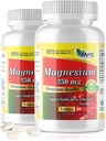 Ameerika meditsiin ja teadus Magneesium 250 mg (100 kapslit) | Pakend 2 pudelit | Magneesiumoksiidi lisand meestele ja naistele | Toetab terveid närvi- ja lihasfunktsioone | Suurendab treeningu jõudlust