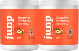 JUNP Elektrolüüdid Pulber No Sugar No Carbs – Orchard Fresh Juicy Virsikujoogi Segu - Kaalium & Soola Elektrolüüthüdraat Pulber Nullkalor Suhkruvaba Elektrolüüt Pulber, Keto Sõbralik, 180 Servings