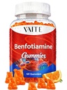 Benfotiamiin 320mg Gummies 45mg L-leutsiini täiendada: oluline vitamiin B1 kompleks meestele ja naistele, mitte-GMO, vegan ja gluteenivaba - toetab ainevahetust, energia ja närvisüsteemi Tervis