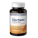American Health Super Papaya Enzyme Plus - 180 närimistabletti - pärast sööki täiendus - mitte-GMO - 60 serveerimist