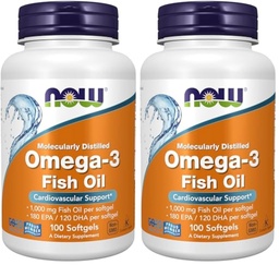 NOW Foods Omega-3-100 Softgels (pakk 2)