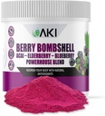 AKI Berry Bombshell - Acai, Elderberry & Blueberry Blend (5.3oz/150g) - toob kokku ideaalsed marjad, et luua toitaineline, maitsev ja mugav supertoit - Vegan sõbralik ja gluteenivaba