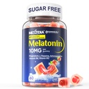 Suhkruvaba melatoniin Gummies 10mg 20mg Magneesium Glütsinaat Melatoniin täiskasvanutele, Ashwagandha, L-Theanine, B6, B12, Sidrun Balm ja kummel sügavaks lõõgastumiseks, Antioksüdant, Vegan, 60 päeva