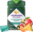 Vitafusion Pehmed närimised Lihas- ja Luutoetus (1), Täiskasvanute näritav D-vitamiin luude ja lihaste toetamiseks, individuaalselt pakitud, troopiline fusion maitse, 30 närimist, 30 päeva pakkumine