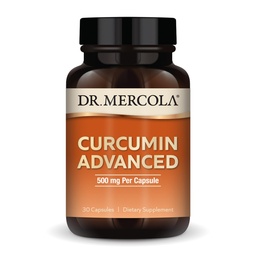 Dr Mercola Curcumin Advanced - 500 mg kurkumiini juureekstrakt - 95% kurkuminoidid - nägemise tervise, seedimise ja fookuse jaoks - püsiv vabanemine - mitte-GMO, gluteenivaba ja sojavaba - 30 kapslit (30 portsjonit)