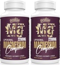 Liposomaalne magneesiumkompleks 2200MG Softgels, magneesiumtroonaat, magneesiumglütsinaat, magneesiumtsitraat, kolm ühes toidulisandis, gluteenivaba, 60 Softgels (120 loend (2. pakk))