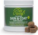 Allergia & Itch Relief koertele - Naha ja karva pehmed närid w / Omega-3, kalaõli, biotiin, kollageen - vähendab lagundamist, soodustab tervislikku nahka ja läikivat karusnahka - 60 ct
