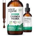 Wild & Organic Chanca Piedra Vedel ekstrakti tilgad - Kivimurdja neerukivide ja sapipõie tugi - Taimne tinktuur kuseteede Well-Being - Vegan, suhkur ja alkoholivaba - 2 fl oz