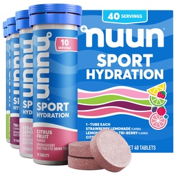 Nuun Sport elektrolüütide tabletid proaktiivseks hüdreerimiseks, segatud maitsed, 4 pakett (40 serveerimist)