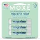 MOXE Migreen Relief nina inhalaatorid, eeterlikud õlid peavalu ja pingete leevendamiseks, kaasaskantav aroomiteraapia, lihtne kasutada, puhas ja lahjendamata, piparmünt, Spearmint, Eukalüpt, teepuu, USA Made, 3 Pack