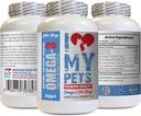 I LOVE MY PETS LLC Dog Protein Supplement - Omega 3 Kalaõli koertele - Advanced Premium Quality - epa koertele - 180 Softgels (1 pudel)