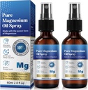 Üldine 2 Pack Puhas magneesiumiõli pihusti, magneesiumiõli pihusti, 100% puhas ja looduslik orgaaniline kontsentreeritud magneesiumkloriidõli