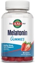 KAL melatoniin Gummies, melatoniin 5 mg uneabi, tervislik lõõgastus, une kestus, kvaliteet ja rahulikkus toetusvalem, taimetoitlane, gluteenivaba, looduslik maasikamaitse, 30 Servings, 60 Gummies