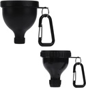 2 Pcs Valgupulber Konteiner, Kaasaskantav Valgupulber Reisikonteiner, Valgupulber Lehter, Veepudeli Lehtrid Pulber Segud, Pre Treening / Jõusaali Täienduslehter Keychain (50 ml + 100 ml)