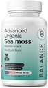 Organic Irish Sea Moss, Bladderwrack & Burdock Root Supplement 1405mg, 60 Veg Capsules - Immune Booster, Soolestiku Tervis, Naha Detox & Joint Support (60 Count (Pack of 1))