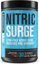 Jacked Factory Nitric Surge Stim Free Pre Workout Pulber - Kofeiinivaba Lämmastikoksiidi Lisand w / Con-Cret Kreatiin, L Citrulline, & GlycerSize Glycerol - Cherry Kiwi, 30 Servings