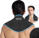 REVIX Neck Ice Wrap Ice Pack kaelale ja õlgadele, teraapia paindlikkuse ja liikuvuse edendamiseks, kuuma külma geeli pakendid, mis on taaskasutatavad pärast treeningut, must