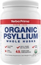 Yerba Prima Orgaaniline Psyllium Whole Husks Colon Cleanser - 20 oz - Natural Daily Dietary Fiber Supplement 20oz, Colon Cleanser, Regularity & Detox Cleaning Support, Gluteenivaba, Non GMO, Vegan