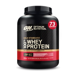 Optimum Nutrition Gold Standard 100% vadakuvalgu pulber, maitsev maasikas, 5 naela (pakendamine võib varieeruda)