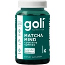 Goli Matcha Mind Gummies - 60 Count - roheline tee jätab pulbri koos Cogniziniga fookuse, tähelepanu ja aju tervise, vegani, mitte-GMO, Gluteenivaba ja želatiin tasuta.