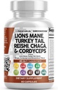 Puhas Nutraceuticals Lions Mane 20in1 Seenelisa Türgiga Saba Reishi Cordyceps Chaga Maitake Meshima Poria Cocos Shiitake Oyster Porcini Enoki - 1 Pack