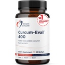 Designs for Health Curcum-Evail 400 - Biosaadav kurkumilisandid - Evail Emulgeerimistehnoloogia - kurkumiin C3 kompleks kurkumiõli + vitamiin E, mitte-GMO (120 Softgels)