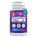 Genex Formulas Resveratrol 1500 mg toidulisand tervisliku vananemise jaoks - NSF sertifitseeritud ohutuse, kvaliteedi ja märgistuse täpsuse jaoks - võimas antioksüdant ja tervislik vananemine valem - Gluteenivaba 90 loend