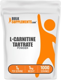 BulkSupplements.com L-karnitiin Tartraadi pulber - aminohappe pulber, karnitiini lisand - maitsestamata & gluteenivaba, 1 g serveerimise kohta, 1 kg (2,2 naela) (pakk 1)