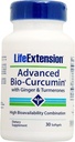 Life Extension Advanced Bio-Curcumin koos ingveri ja turmeroonidega, 30 pehmet geeli