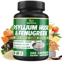 BMVINVOL Psyllium Husk Fiber Supplement koos lambaläätse, Apple siidri äädika, kurkum, ingver, must pipar- seedimise tervise toetamine - 240 kapslit