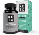 Täiuslik Keto Exogenous Ketones Base BHB täiendus (60 kapslit) - Ketogenic Diet Support kaalujuhtimine, energia ja fookus - Ketosis beeta-hüdroksübutüraat (100 tk) Keto Strips Bundle