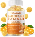 Magneesiumglütsinaatkummid 1000mg - suhkruvaba magneesiumi kaaliumi lisand D-vitamiiniga, B6, CoQ10 rahuliku meeleolu ja une toetamiseks - 60 oranži kummikut - 1 pakend