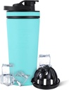 Ice Shaker Isolated Stainless Steel Shaker Bottle | 26oz, Mint | Külm 30+ tundi | Isoleeritud karikas Twist-on Agitatoriga | Lõhnavaba pudel valgukokteilide, vee, smuutide, kokteilide jaoks