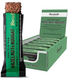 Barebells Protein Bars Hazelnut & Nougat - 12 krahv, 1.9oz Bars - Protein Snacks 20 g kõrge valguga - šokolaadivalgu baar 1 g kogusuhkruga - Go Protein Snack & Breakfast Bars